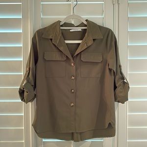 Olive green button down (women’s)